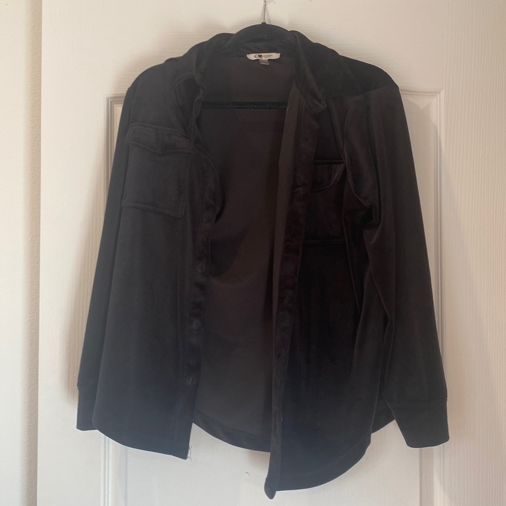 Velvet long sleeve button down